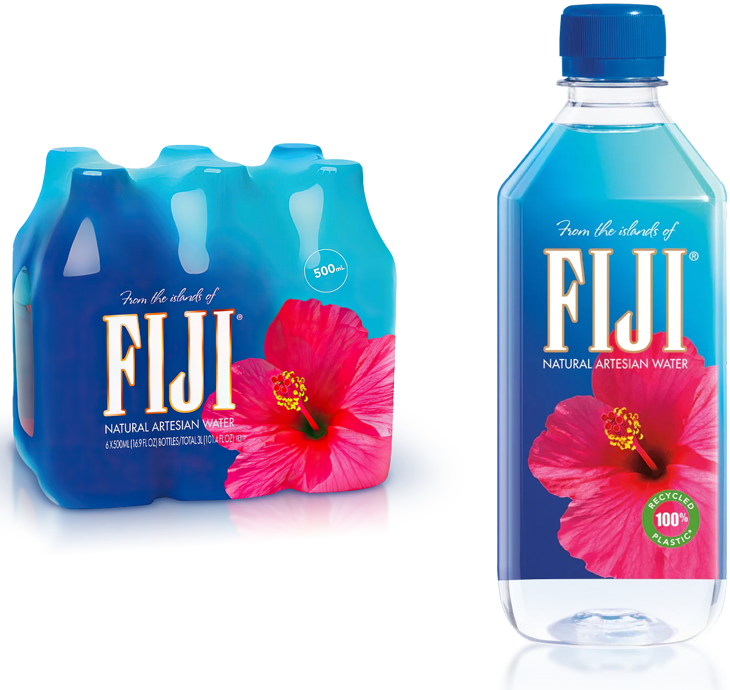 Fiji water bottles