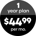 1
year plan $44.99 per mo.